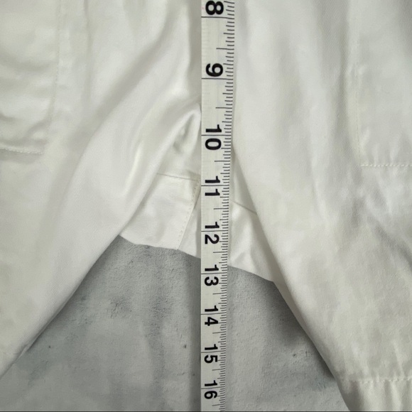 White Shorts Jones New York Signature Womens Size 8 Cotton High Rise Pockets - Picture 9 of 12